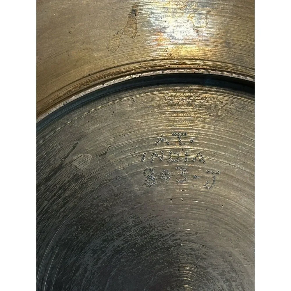 Vtg Large Brass Cigar Ashtray  Made in India Etched Floral Pattern  8